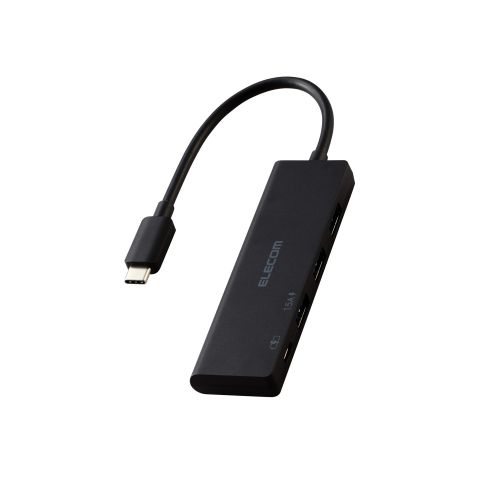 USB HUB/USB-C/5Gpbs/USB-A×3/Type-C-×1/PD100W対応/バスパワー/4ポート/ブラック