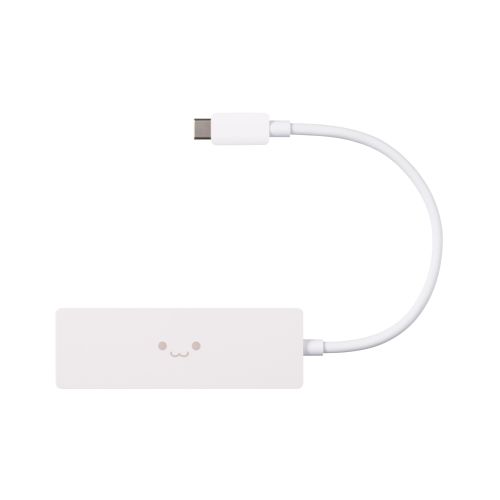 USB HUB/USB-C/USB5Gbps/バスパワー/4ポート/15cm/ホワイトフェイス
