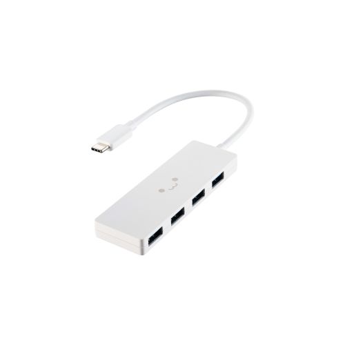 USB HUB/USB-C/USB5Gbps/バスパワー/4ポート/15cm/ホワイトフェイス