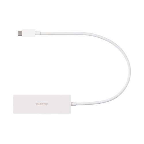 USB HUB/USB-C/USB5Gbps/バスパワー/4ポート/30cm/ホワイト