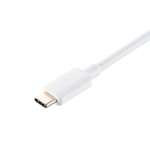 USB HUB/USB-C/USB5Gbps/バスパワー/4ポート/30cm/ホワイト