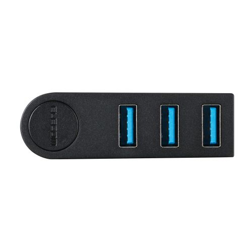 USBHUB/USB Type-C/USB5Gbps/バスパワー/3ポート/直挿し/ブラック
