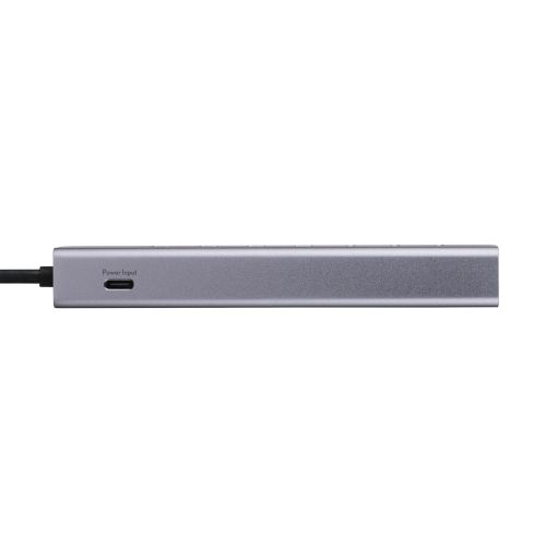 USB HUB/Type-C変換アダプタ付き/5Gpbs/USB-A×4/Type-C×3/バスパワー・セルフパワー/7ポート/シルバー