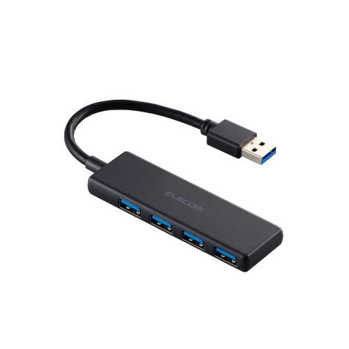 USB HUB/USB5Gbps/バスパワー/4ポート/ブラック