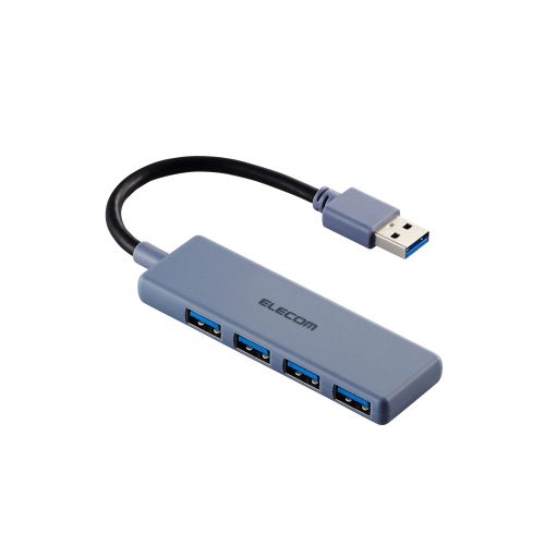 USB HUB/USB5Gbps/バスパワー/4ポート/ネイビー