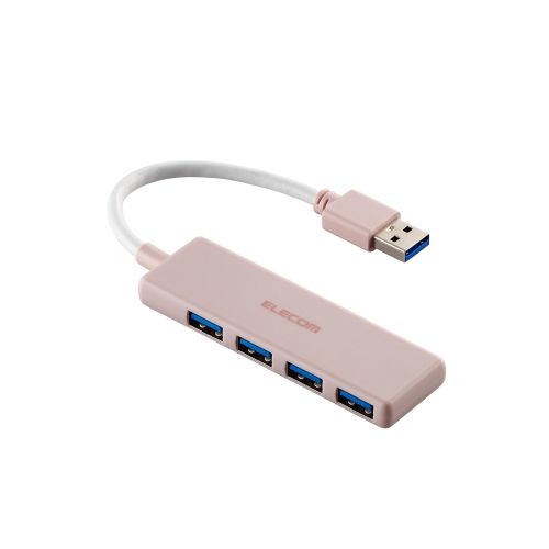 USB HUB/USB5Gbps/バスパワー/4ポート/ピンク