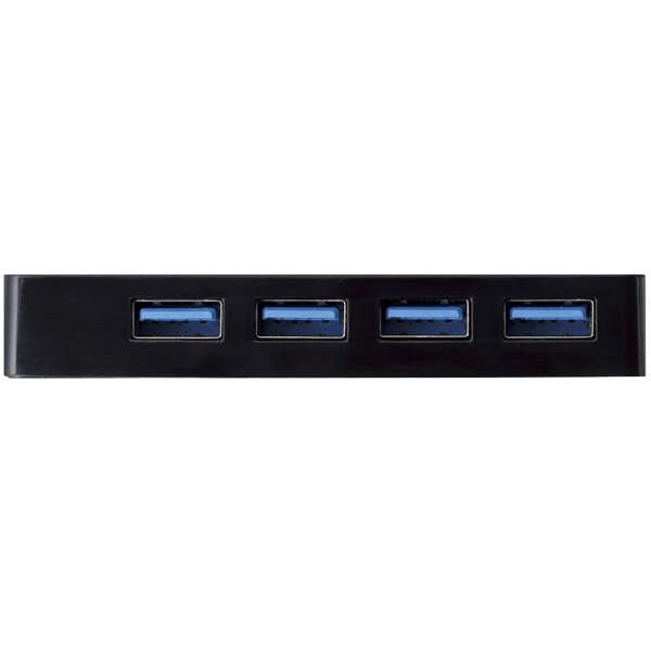 USB3.0ハブ/ケーブル収納/バスパワー/4ポート/ブラック