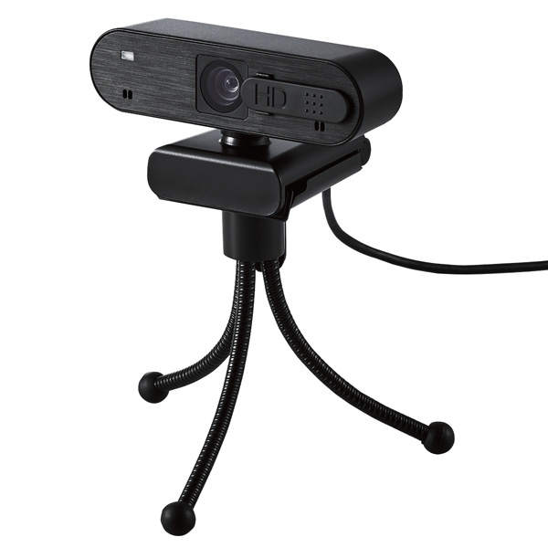 Webカメラ/200万画素/オートフォーカス/Full HD/内蔵マイク付/ブラック