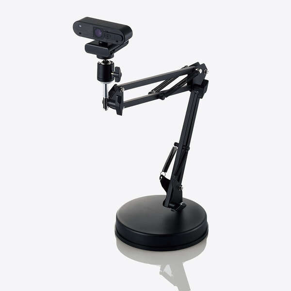 WEBカメラ用フレキシブルアーム型スタンド/GoPro用アダプタ付属/ブラック