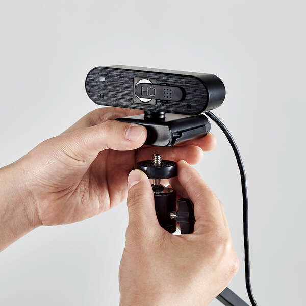 WEBカメラ用フレキシブルアーム型スタンド/GoPro用アダプタ付属/ブラック