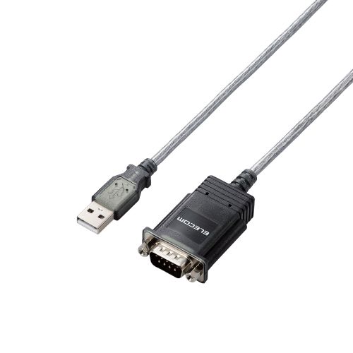 USB to シリアルケーブル/USBオス_RS-232C用/RoHS指令準拠/グラファイト