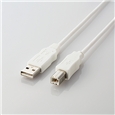 EU RoHS指令準拠 USB2.0ケーブル ABタイプ/2.0m(ホワイト)