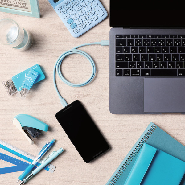 USB4ケーブル/C-Cタイプ/0.8m/ブルー