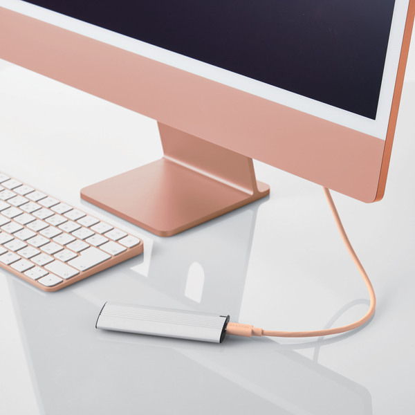 USB4ケーブル/C-Cタイプ/0.8m/オレンジ