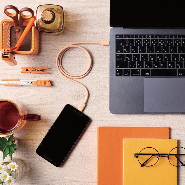 USB4ケーブル/C-Cタイプ/0.8m/オレンジ