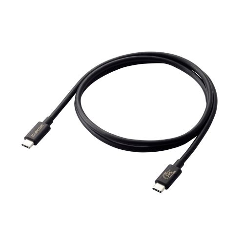 USB4ケーブル/C-Cタイプ/認証品/USB Power Delivery対応/240W/80Gbps/1.0m/ブラック