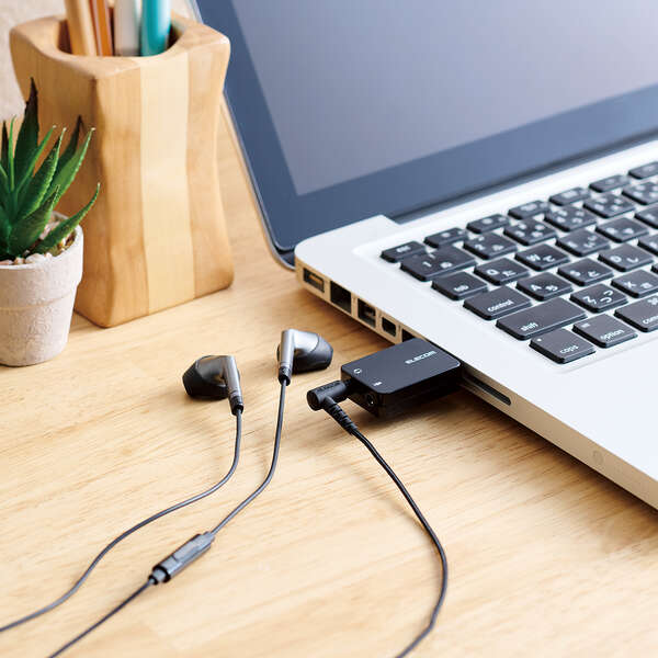 USBオーディオ変換アダプタ/ブラック