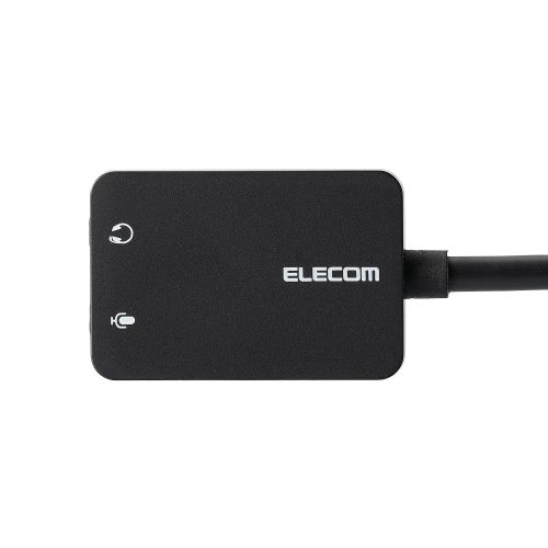 USBオーディオ変換アダプタ/USB Type-C/0.15m/ブラック