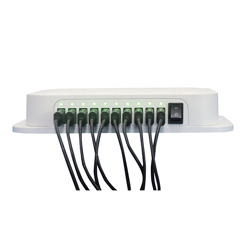 iPad用同期充電USBハブ/10ポート/2.1A/ホワイト