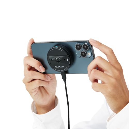 ワイヤレス充電器/マグネット内蔵/7.5W/卓上タイプ/3way/ブラック