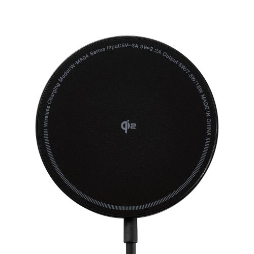 マグネットQi2規格対応ワイヤレス充電器/15W/卓上/ブラック