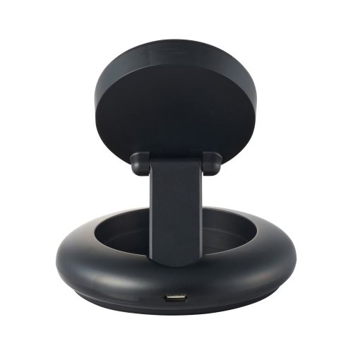 マグネットQi2規格対応ワイヤレス充電器/15W/Type-C入力/折りたたみスタンド/ブラック