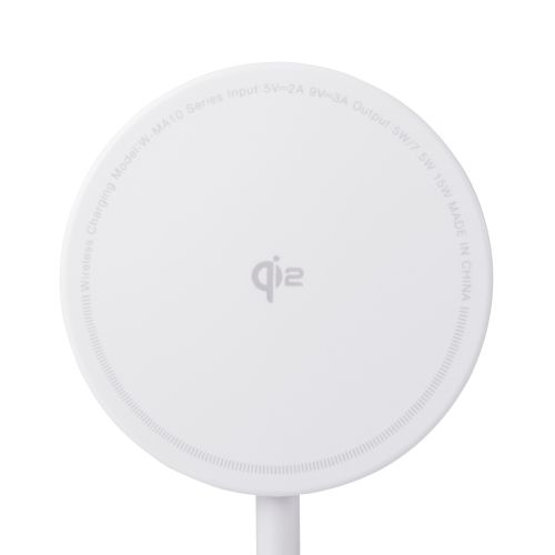 マグネットQi2規格対応ワイヤレス充電器/15W/卓上/しろちゃん