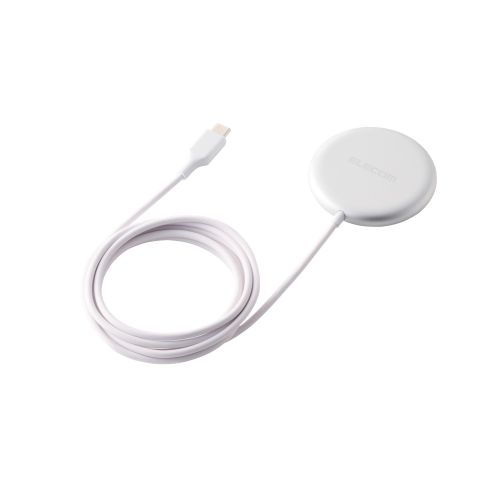 マグネットQi2.2規格対応ワイヤレス充電器/25W/卓上/1.5m/シルバー