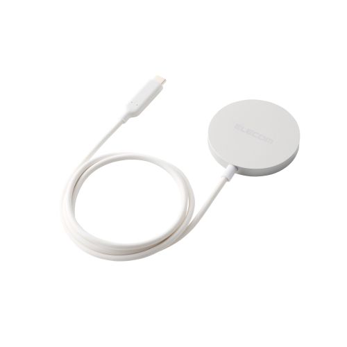 マグネットQi2.2規格対応ワイヤレス充電器/25W/卓上/1m/シルバー