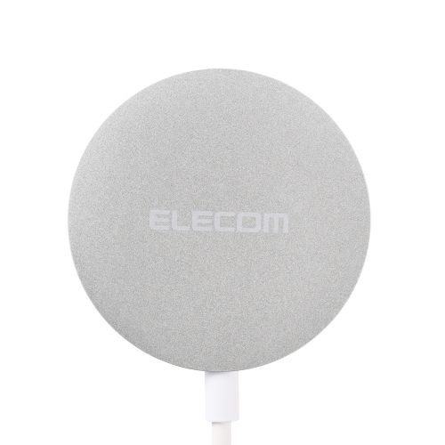 マグネットQi2.2規格対応ワイヤレス充電器/25W/卓上/1m/シルバー