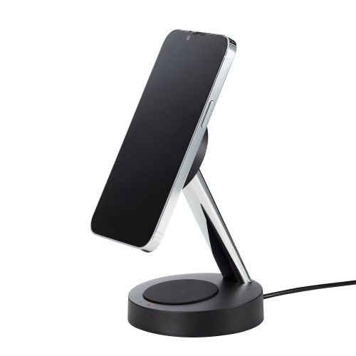 ワイヤレス充電器/マグネット内蔵/7.5W+5W/スタンドタイプ/1.5m/ブラック