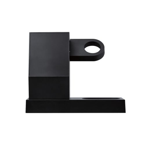 ワイヤレス充電器/マグネット内蔵/Apple Watchモジュールはめ込み/7.5W+5W/スタンドタイプ/ケーブル同梱/1.5m/ブラック