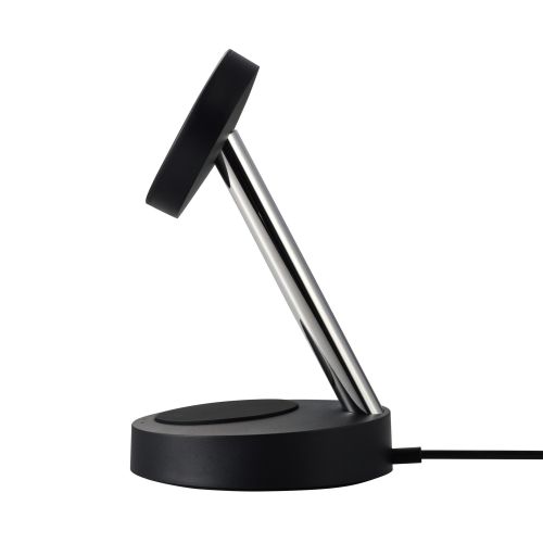 マグネットQi2規格対応ワイヤレス充電器/15W+5W/スタンドタイプ/1.5m/ブラック