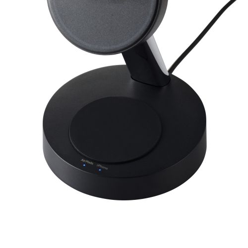 マグネットQi2規格対応ワイヤレス充電器/15W+5W/スタンドタイプ/1.5m/ブラック