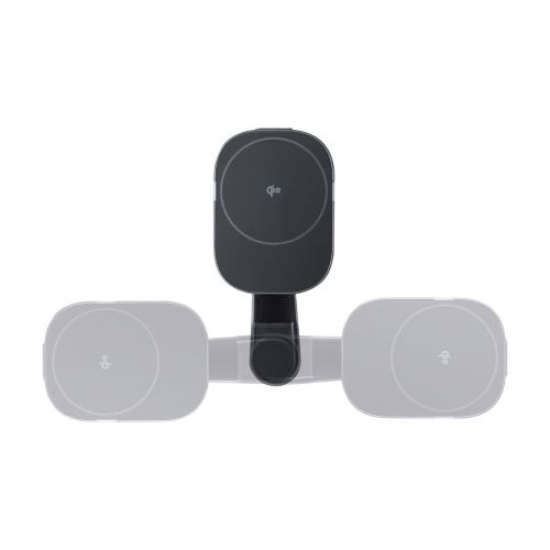 Qi2規格対応ワイヤレス充電器/車載ホルダー/マグネット吸着/15W/エアコンクリップタイプ/スイングアーム付き/ブラック