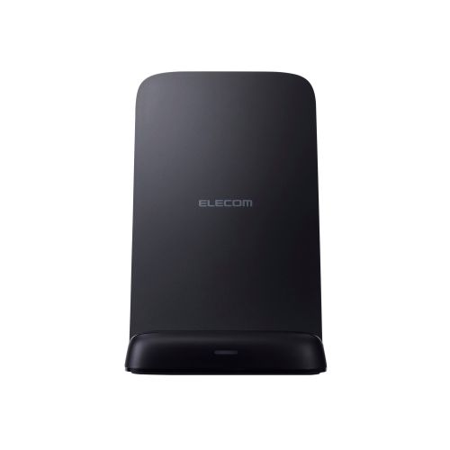 Qi規格対応ワイヤレス充電器/最大出力12W/スタンドタイプ/EPP規格対応/3枚コイル/ブラック