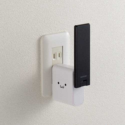 IEEE802.11ac/n/a/g/b対応無線LAN中継器/867+300Mbps/ブラック/小型モデル