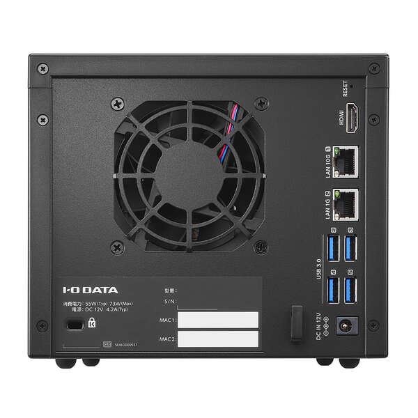 IOデータ/Windows Server IoT 2022 for Storage搭載NAS/ワークグループ/4ベイ/4TB
