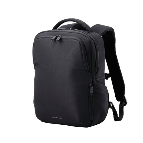 バッグパック/ZEROSHOCK/ポリエステル/15.6インチ/13L/ブラック