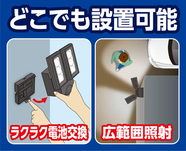 乾電池式センサーライト