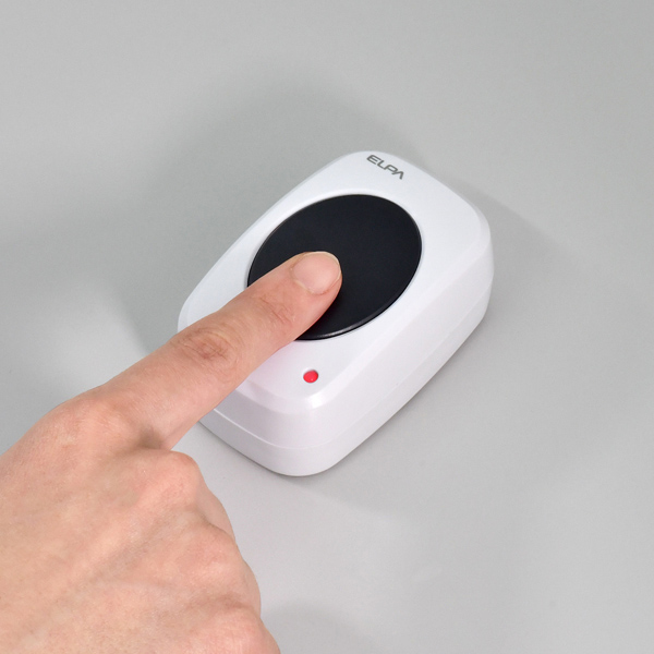 ワイヤレスチャイム 卓上押しボタン送信器6台+12ch受信器セット