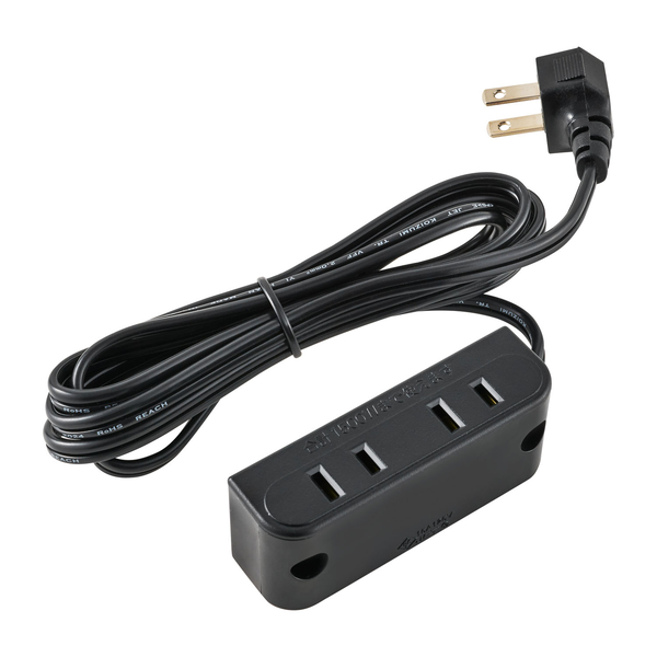 家具用コンセント 2個口 ブラック