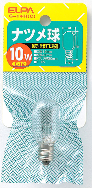 ナツメ球 10W 透明