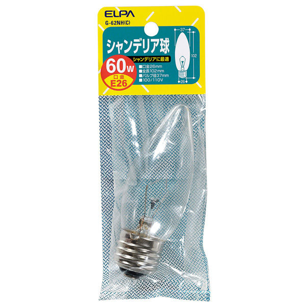 シャンデリア球 E26 60W