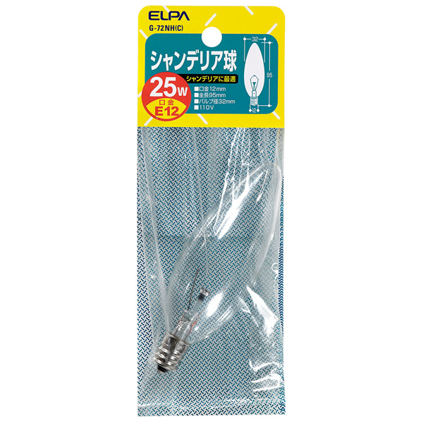 シャンデリア球 E12 25W