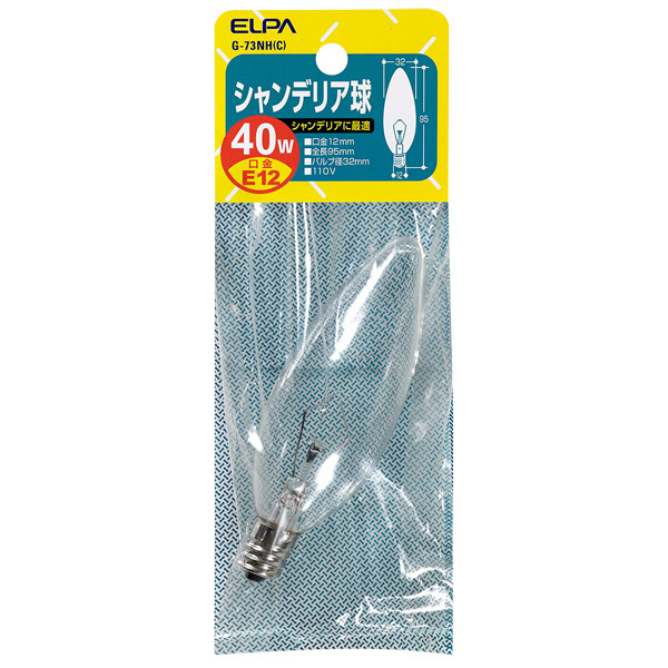シャンデリア球 E12 40W