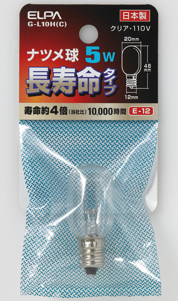 ナツメ球 5W E12 ロング