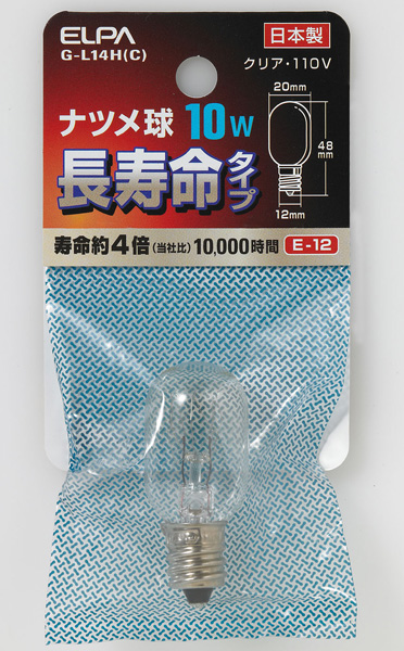 ナツメ球 10W E12 ロング