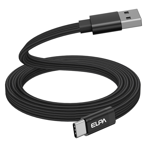 マグピタ マグネットUSBケーブル 平形 フラット PD27W A to C 1.0m ブラック