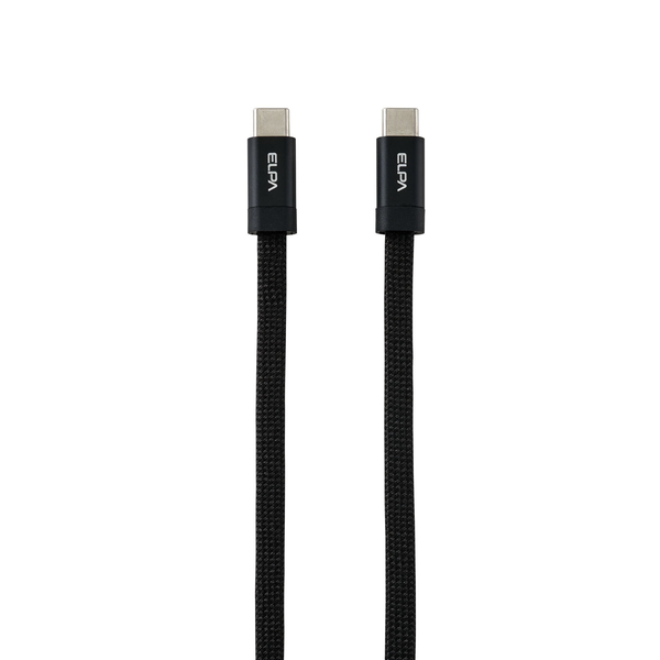 マグピタ マグネットUSBケーブル 平形 フラット PD60W C to C 1.0m ブラック